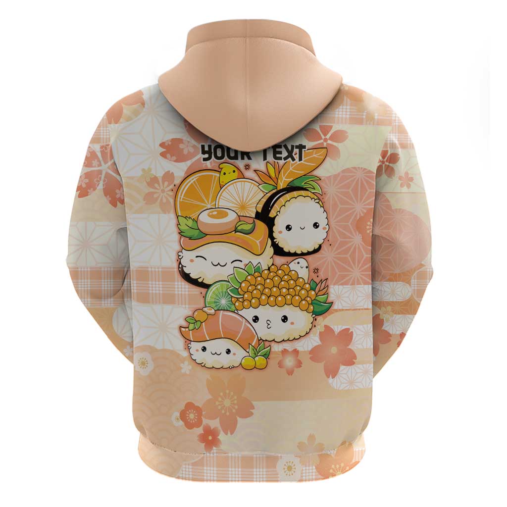Personalized Japanese Kawaii Sushi Hoodie Peach Wagara Palaka This Is How I Roll