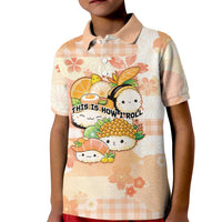 Personalized Japanese Kawaii Sushi Kid Polo Shirt Peach Wagara Palaka This Is How I Roll