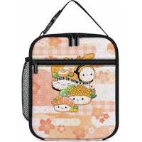 Japanese Kawaii Sushi Lunch Bag Peach Wagara Palaka This Is How I Roll LT9 10.2 × 8.3 × 4.3 inch Peach - Polynesian Pride
