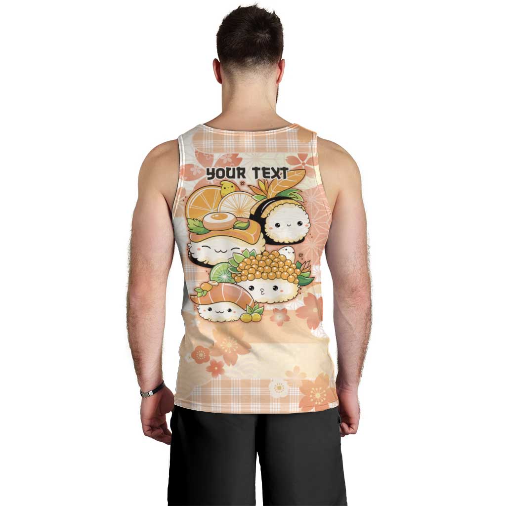 Personalized Japanese Kawaii Sushi Men Tank Top Peach Wagara Palaka This Is How I Roll