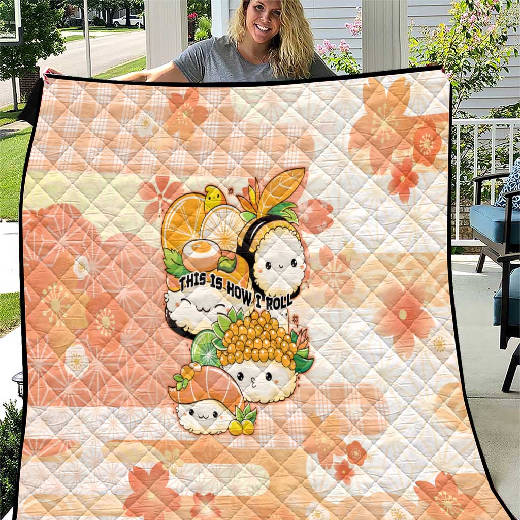 Japanese Kawaii Sushi Quilt Peach Wagara Palaka This Is How I Roll
