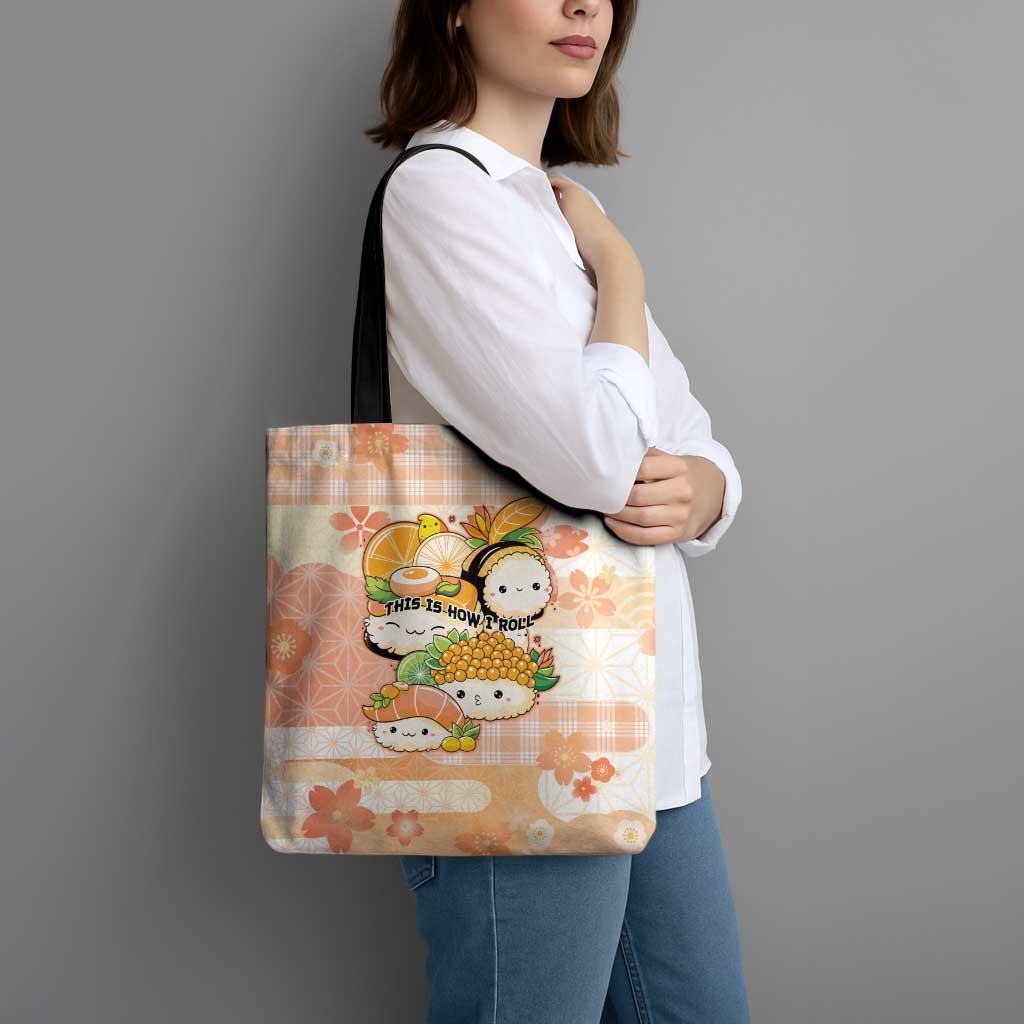 Japanese Kawaii Sushi Tote Bag Peach Wagara Palaka This Is How I Roll