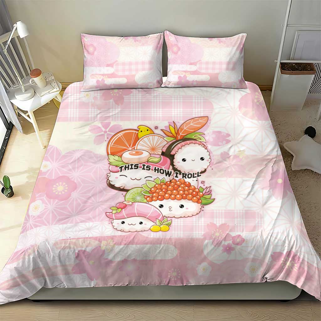 Japanese Kawaii Sushi Bedding Set Pink Wagara Palaka This Is How I Roll