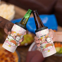 Personalized Japanese Kawaii Sushi 4 in 1 Can Cooler Tumbler Pink Wagara Palaka This Is How I Roll