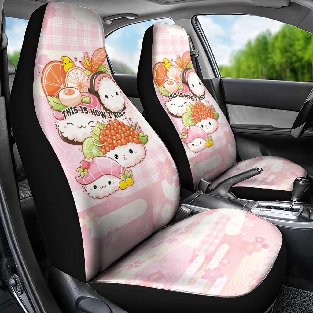 Japanese Kawaii Sushi Car Seat Cover Pink Wagara Palaka This Is How I Roll
