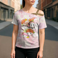 Personalized Japanese Kawaii Sushi Cross Shoulder Shirt Pink Wagara Palaka This Is How I Roll