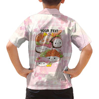 Personalized Japanese Kawaii Sushi Family Matching Off Shoulder Maxi Dress and Hawaiian Shirt Pink Wagara Palaka This Is How I Roll LT9 - Polynesian Pride