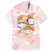 Personalized Japanese Kawaii Sushi Family Matching Off Shoulder Maxi Dress and Hawaiian Shirt Pink Wagara Palaka This Is How I Roll LT9 Dad's Shirt - Short Sleeve Pink - Polynesian Pride