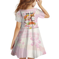 Personalized Japanese Kawaii Sushi Family Matching Short Sleeve Bodycon Dress and Hawaiian Shirt Pink Wagara Palaka This Is How I Roll LT9 - Polynesian Pride