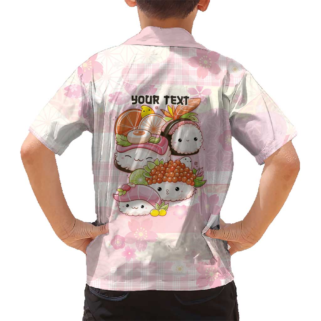 Personalized Japanese Kawaii Sushi Family Matching Tank Maxi Dress and Hawaiian Shirt Pink Wagara Palaka This Is How I Roll