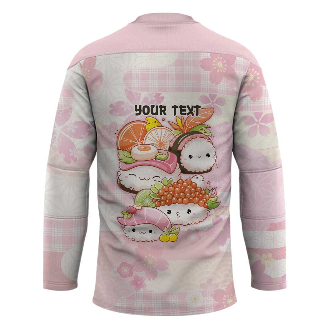 Personalized Japanese Kawaii Sushi Hockey Jersey Pink Wagara Palaka This Is How I Roll