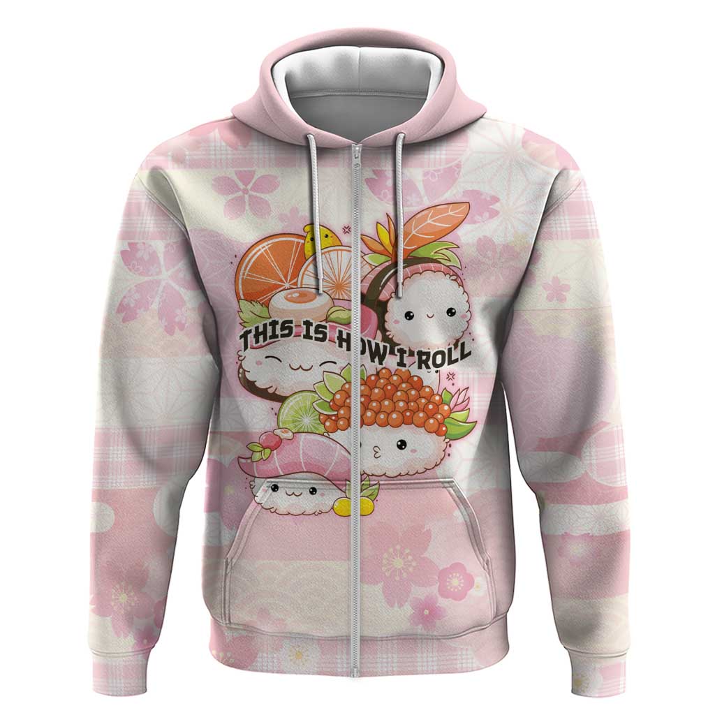 Personalized Japanese Kawaii Sushi Hoodie Pink Wagara Palaka This Is How I Roll