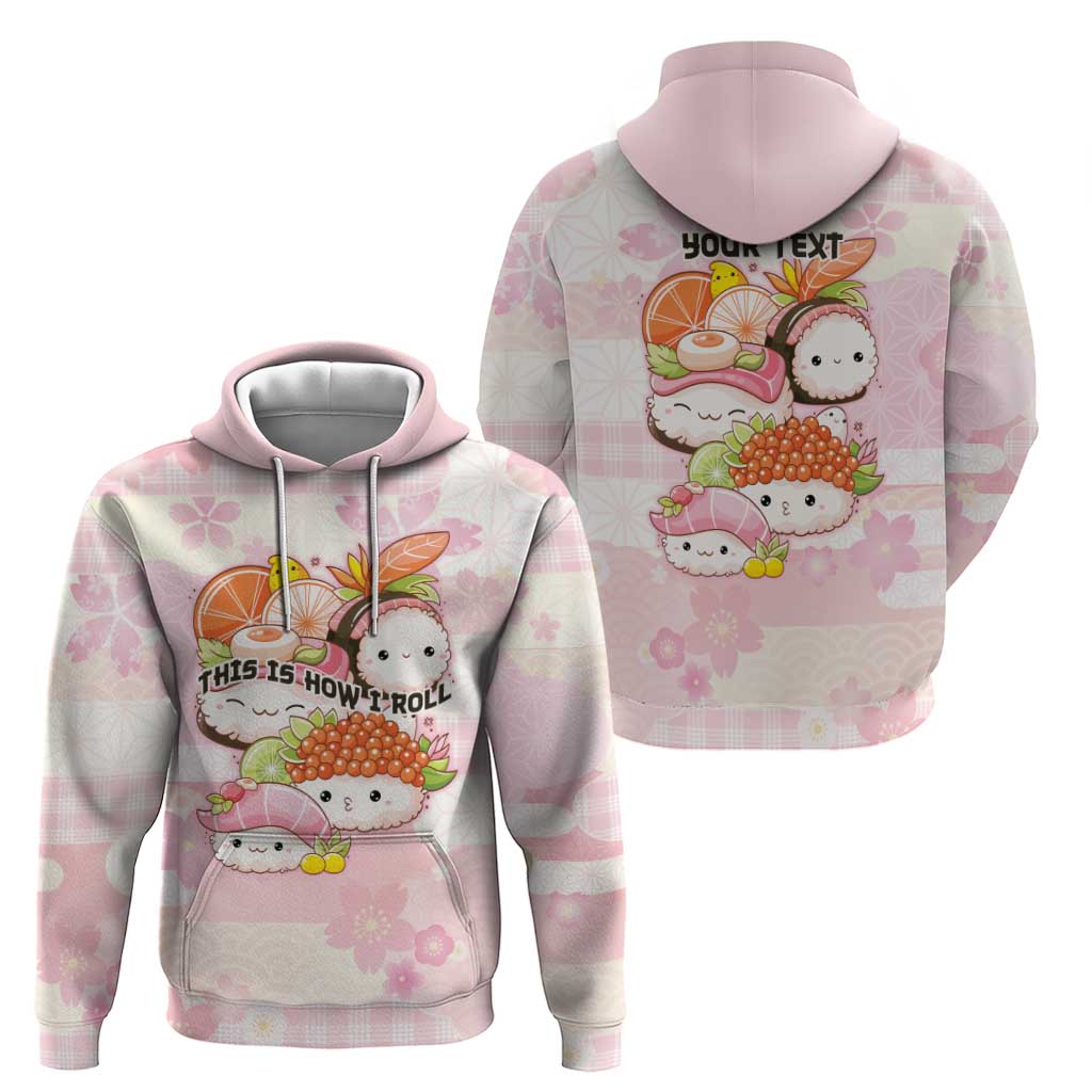 Personalized Japanese Kawaii Sushi Hoodie Pink Wagara Palaka This Is How I Roll