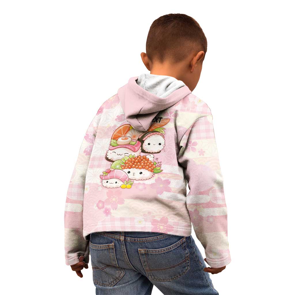Personalized Japanese Kawaii Sushi Kid Hoodie Pink Wagara Palaka This Is How I Roll