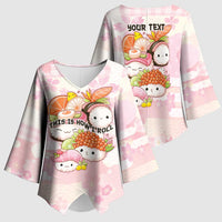 Personalized Japanese Kawaii Sushi Kimono Sleeve Blouse Pink Wagara Palaka This Is How I Roll