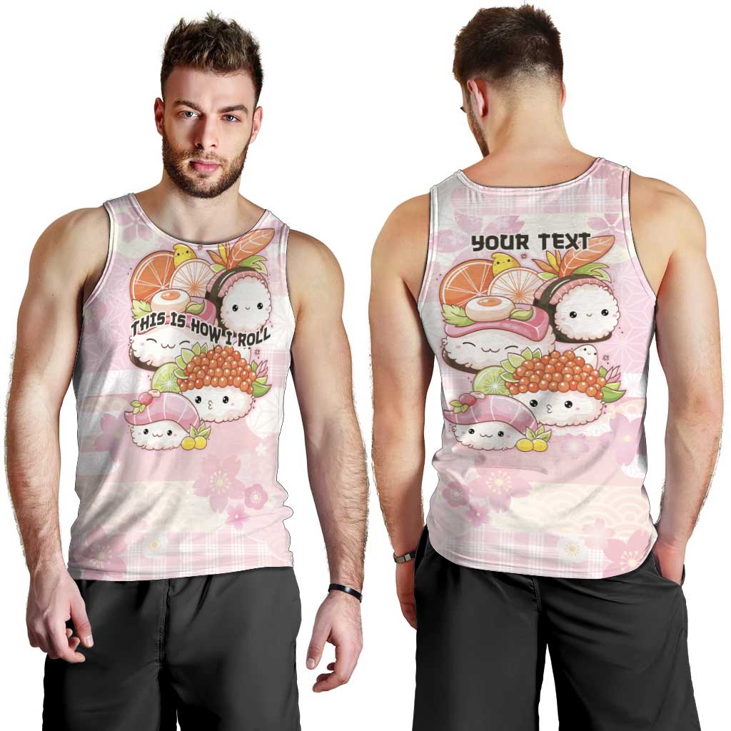 Personalized Japanese Kawaii Sushi Men Tank Top Pink Wagara Palaka This Is How I Roll