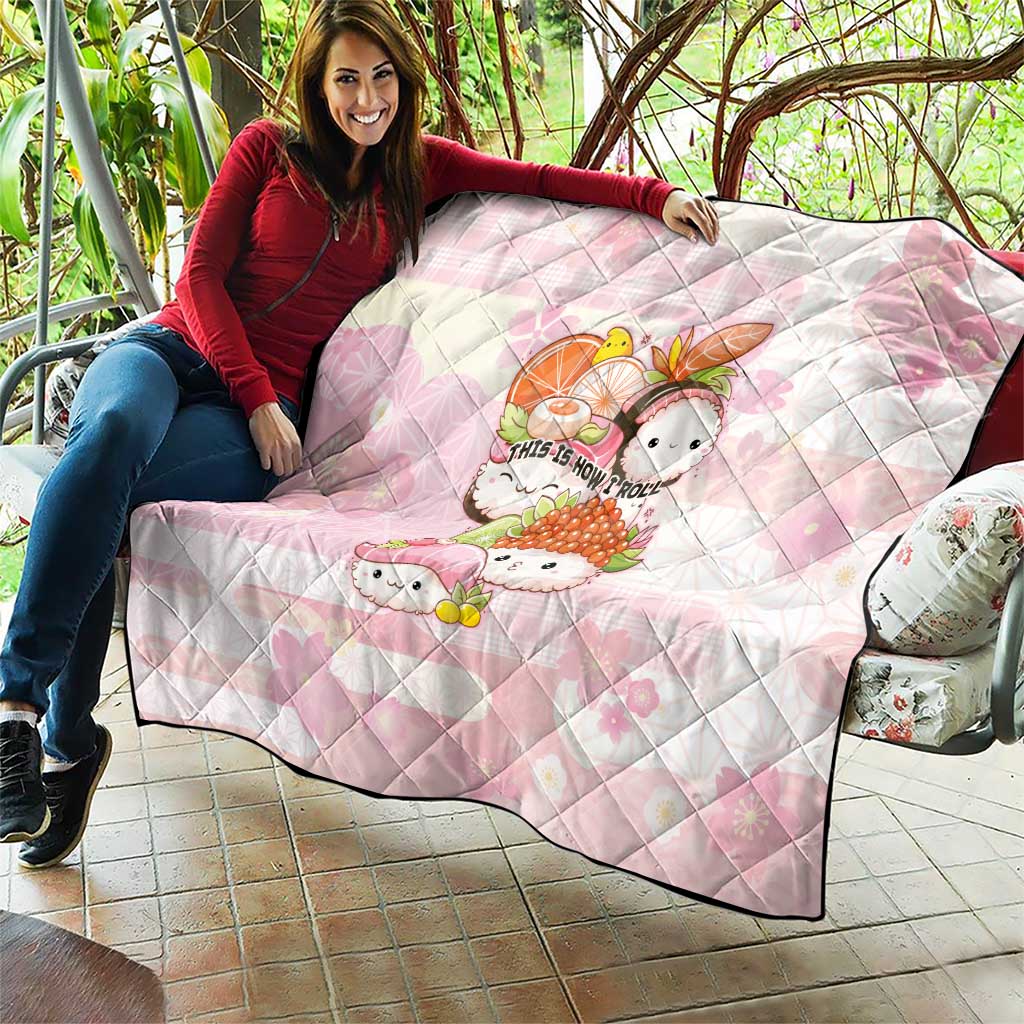Japanese Kawaii Sushi Quilt Pink Wagara Palaka This Is How I Roll