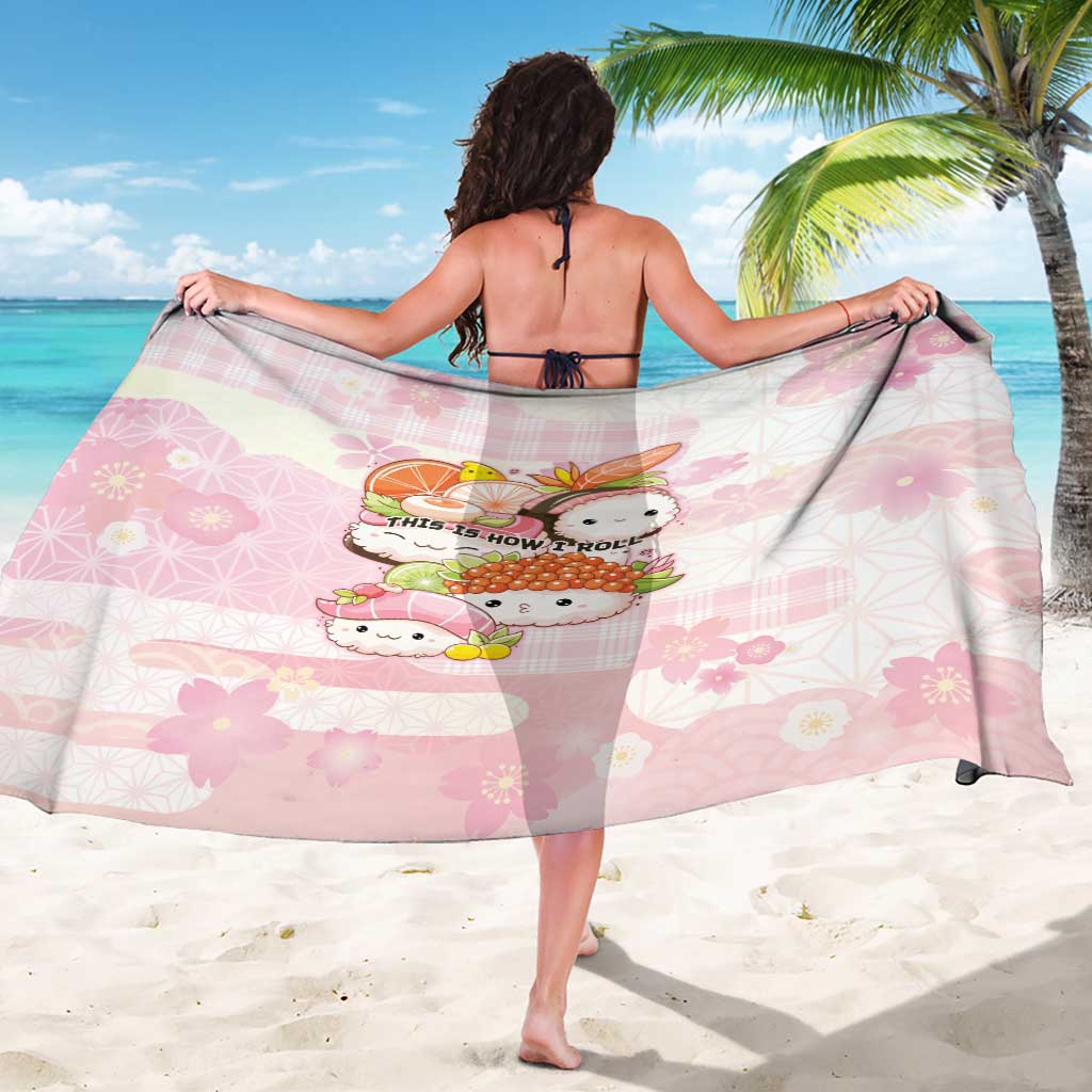Japanese Kawaii Sushi Sarong Pink Wagara Palaka This Is How I Roll