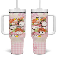 Personalized Japanese Kawaii Sushi Tumbler With Handle Pink Wagara Palaka This Is How I Roll