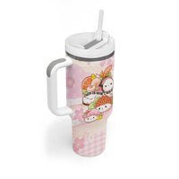 Personalized Japanese Kawaii Sushi Tumbler With Handle Pink Wagara Palaka This Is How I Roll