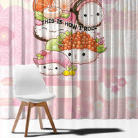 Japanese Kawaii Sushi Window Curtain Pink Wagara Palaka This Is How I Roll