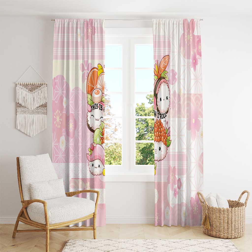Japanese Kawaii Sushi Window Curtain Pink Wagara Palaka This Is How I Roll