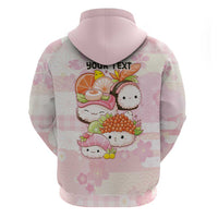 Personalized Japanese Kawaii Sushi Zip Hoodie Pink Wagara Palaka This Is How I Roll