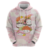 Personalized Japanese Kawaii Sushi Zip Hoodie Pink Wagara Palaka This Is How I Roll