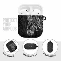 Black Guam Latte Stone Tribal Tattoo AirPods Case Hafa Adai Six 7 One - Polynesian Pride