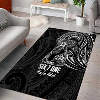 Black Guam Latte Stone Tribal Tattoo Area Rug Hafa Adai Six 7 One