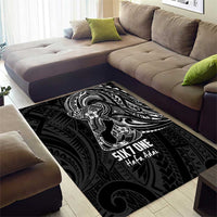 Black Guam Latte Stone Tribal Tattoo Area Rug Hafa Adai Six 7 One
