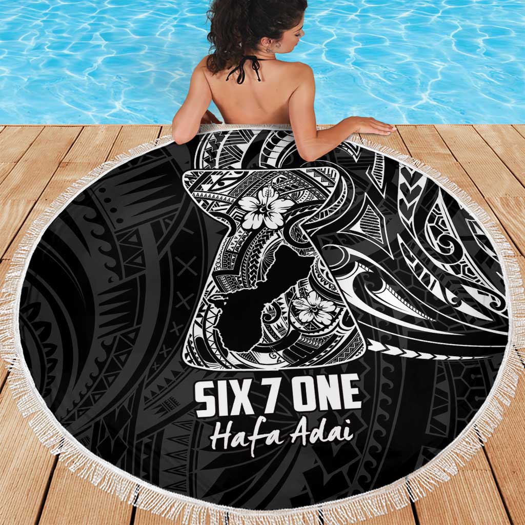 Black Guam Latte Stone Tribal Tattoo Beach Blanket Hafa Adai Six 7 One