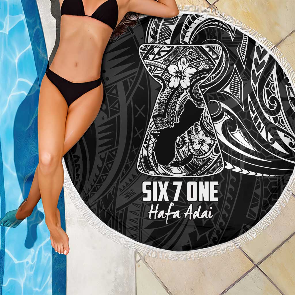 Black Guam Latte Stone Tribal Tattoo Beach Blanket Hafa Adai Six 7 One