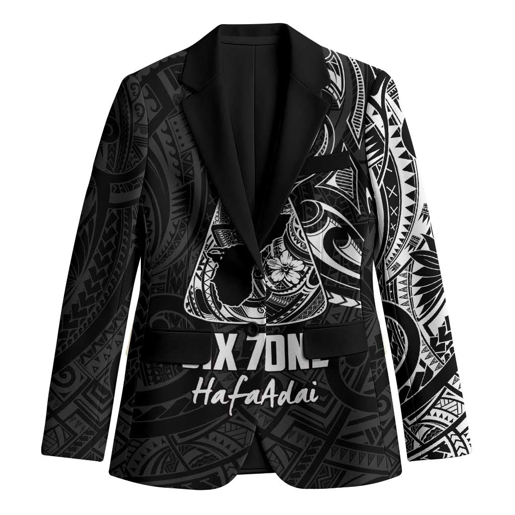 Black Guam Latte Stone Tribal Tattoo Blazer Hafa Adai Six 7 One - Polynesian Pride