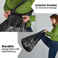 Black Guam Latte Stone Tribal Tattoo Grocery Bag Hafa Adai Six 7 One