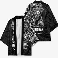 Black Guam Latte Stone Tribal Tattoo Kimono Hafa Adai Six 7 One - Polynesian Pride