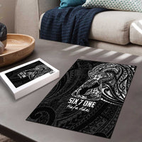 Black Guam Latte Stone Tribal Tattoo Puzzle Hafa Adai Six 7 One - Polynesian Pride