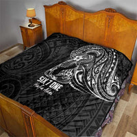 Black Guam Latte Stone Tribal Tattoo Quilt Hafa Adai Six 7 One