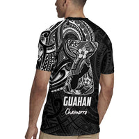 Black Guam Latte Stone Tribal Tattoo Rugby Jersey Hafa Adai Six 7 One