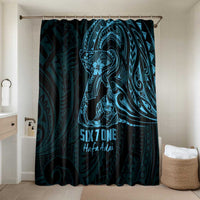 Blue Guam Latte Stone Tribal Tattoo Bathroom Set Hafa Adai Six 7 One - Polynesian Pride