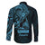Blue Guam Latte Stone Tribal Tattoo Family Matching Mermaid Dress and Hawaiian Shirt Hafa Adai Six 7 One