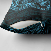 Blue Guam Latte Stone Tribal Tattoo Pillow Cover Hafa Adai Six 7 One - Polynesian Pride