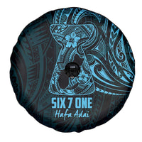 Blue Guam Latte Stone Tribal Tattoo Spare Tire Cover Hafa Adai Six 7 One