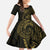 Gold Guam Latte Stone Tribal Tattoo Family Matching Mermaid Dress and Hawaiian Shirt Hafa Adai Six 7 One