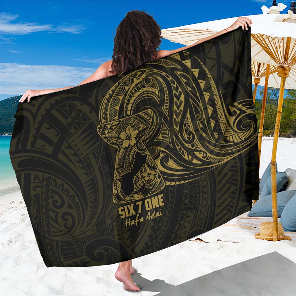 Gold Guam Latte Stone Tribal Tattoo Sarong Hafa Adai Six 7 One