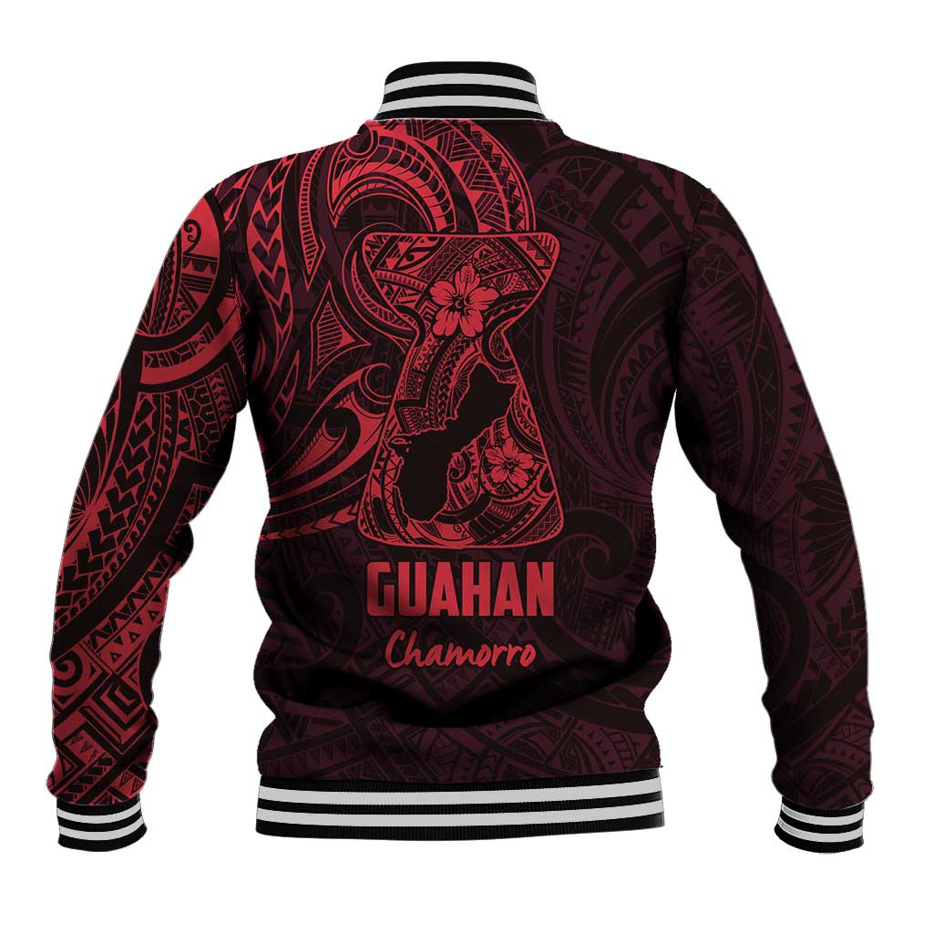 Oxblood Guam Latte Stone Tribal Tattoo Baseball Jacket Hafa Adai Six 7 One