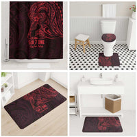 Oxblood Guam Latte Stone Tribal Tattoo Bathroom Set Hafa Adai Six 7 One - Polynesian Pride