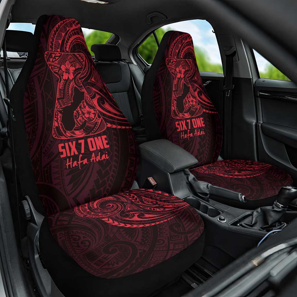 Oxblood Guam Latte Stone Tribal Tattoo Car Seat Cover Hafa Adai Six 7 One