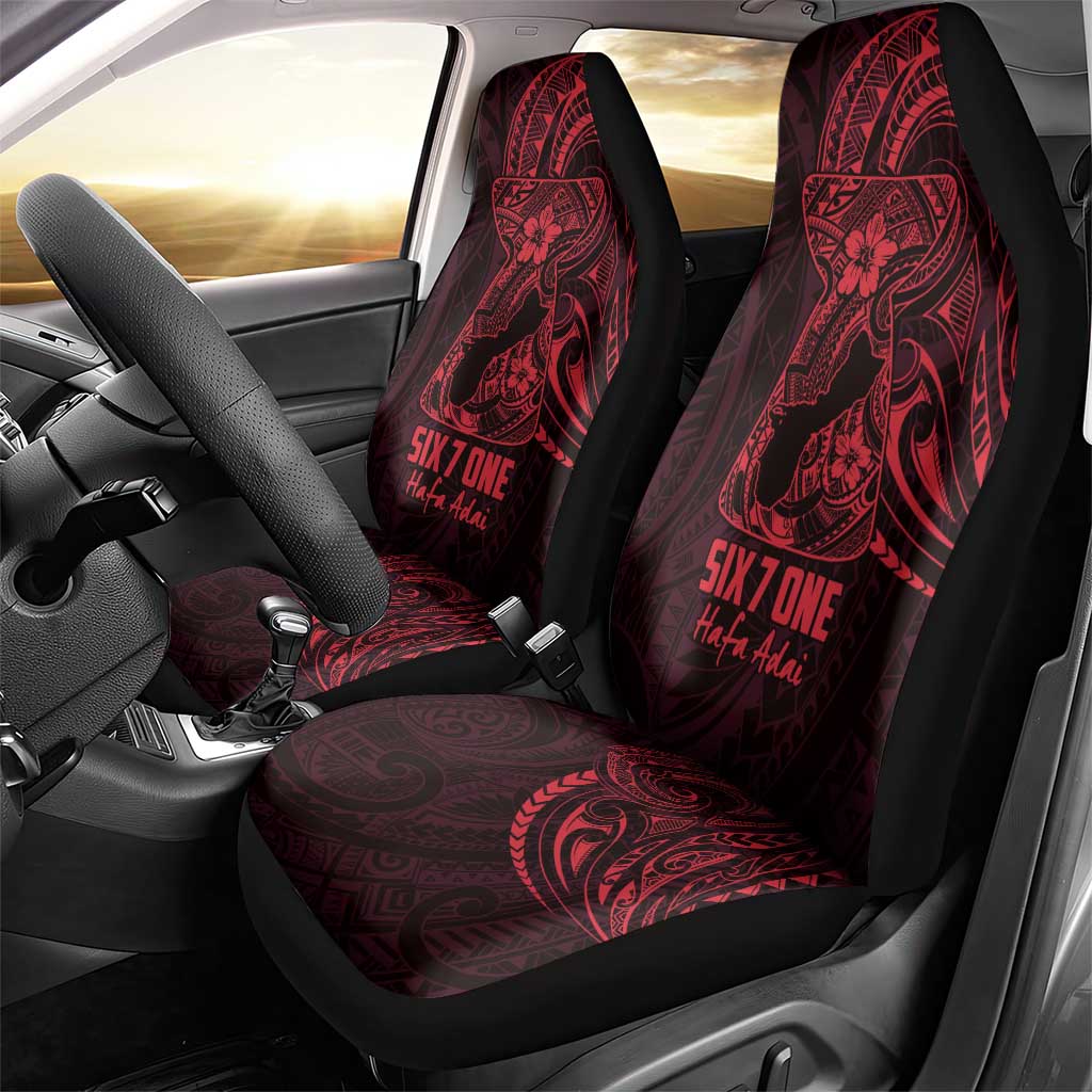 Oxblood Guam Latte Stone Tribal Tattoo Car Seat Cover Hafa Adai Six 7 One