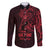 Oxblood Guam Latte Stone Tribal Tattoo Family Matching Mermaid Dress and Hawaiian Shirt Hafa Adai Six 7 One